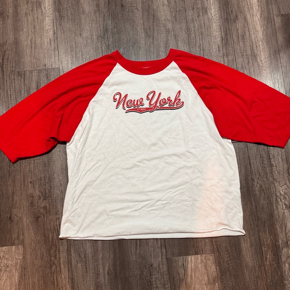 Vintage Red and White Men's Shirt